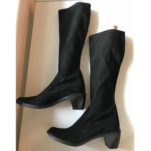 Stuart Weitzman Suede Stretch Riding Boots